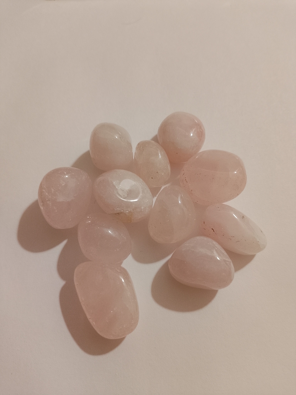 Polished Rose Quartz Tumbled Stones - Pink Home Accent